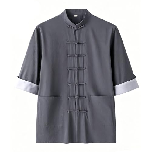 Chemise Kung Fu et Tai Chi d'été style Tang pour homme