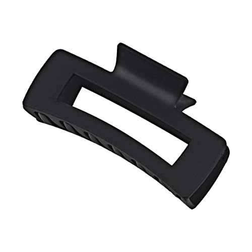 Large Hair Claw Clips for Thick Hair Hair Clips for Women and Girls Big Hair Jaw Clips Strong Hold Banana Clips for All Hair Types (Black 1 Pack)