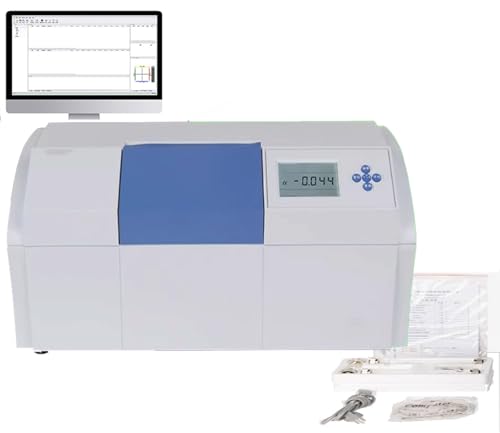 VTSYIQI Automatic Polarimeter Digital Lab Automatic Polarimeter Optical Rotation Instrument with Optical Rotation Range ±45° Wavelength 589nm LED+Interference Filter Light Source Repeatability≤0.01°