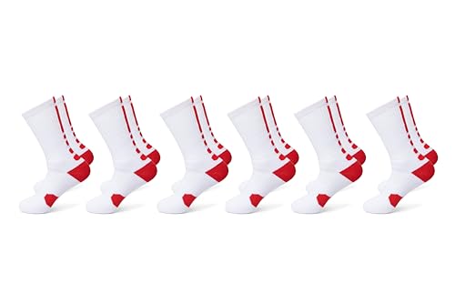 VNG Cushioned Athletic Crew Socks for Men Sizes 9-12, Light Compression Secure Fit Moisture-Wicking Sports Performance3