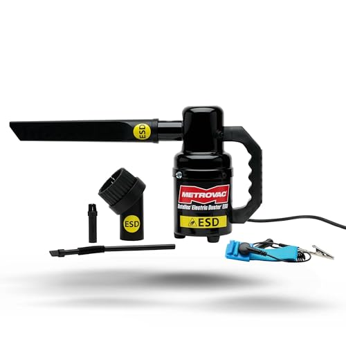 Image of MetroVac DataVac ED-500-ESD Electric Air Duster | Antistatic Computer Air Blower for PC Cleaning with Accessories