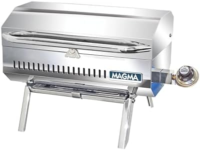 Magma A10-803 ChefsMate Gas Grill - Portable Stainless Steel BBQ for Marine, RV, Camping