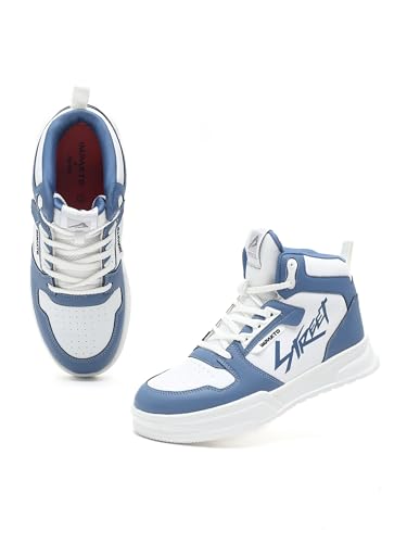 Image of Impakto Alpha Street Sneaker for Men | Lightweight & Soft Cushioned Insole | Padded Collar | High Top Streetwear Causal Shoes | Anti-Skid Sole | Lace-Up Shoes for Casual Outings,Walking & Gym