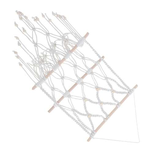 Tapiz de macramé colgante de algodón natural ULDIGI con soporte para libros