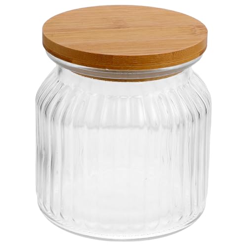 WATIIFUFU Lata de Té Portátil de Vidrio Tapa Hermética, Recipiente para Almacenar Especias y Chutneys, Adecuado para Almacenamiento y en Cocina