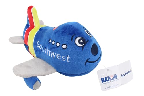 Daron Southwest Airlines Plush Toy Airplane, 8 inches