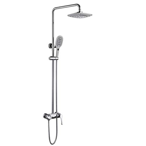 Robinet de douche LWX mitigeur de salle de bain mural chromé