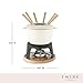 Twine Cast Iron Fondue Set with Metal Stand and Forks, Chocolate Melting Pot, Cheese Fondue Kit Set, Hosting Essentials 8.5