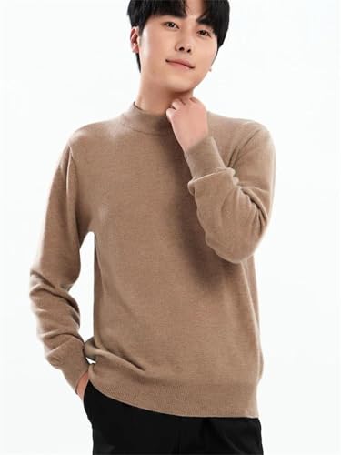 Rfmfkkg Men's Sweater Half High Collar Pullover Wool Knitted Work Sweaters Casual Sweater for Men2