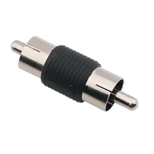 Adaptador de audio RCA macho a macho NEORTX chapado en níquel sólido 4