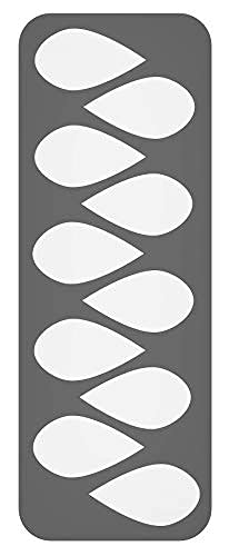 Makeup Stencil Swatch Stickers by No Drama Beauty - 10 Cutouts - 10 Sheets (Teardrop 10)