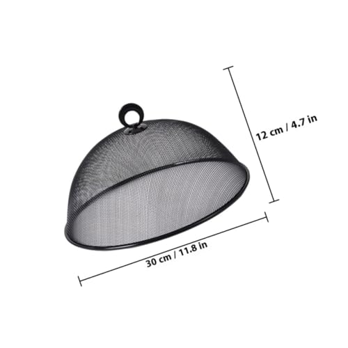 Cubierta metálica para alimentos de acero inoxidable: protector de malla negra duradero de 30 cm 4