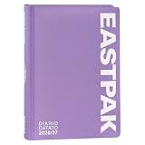 EASTPAK - Diario Scuola 2026-2027, Diario Datato 13 Mesi, Ideale per Scuola Media e Superiore, Copertina Imbottita, 352 Pagine Colorate e Stickers, 12 x 16.5 cm