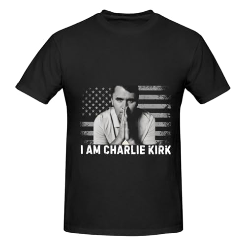 I Am Charlie Kirk Vintage T-Shirt - Classic Fit, Crew Neck, Adultblack4