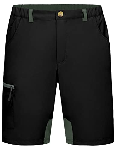 Little Donkey Andy Men's Golf Hiking Shorts Lightweight Quick Dry Outdoor Shorts with Pockets 9 Inch Black XL