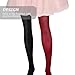 WRITWAA Two-Tone Stockings for Women - Fashion Nylon Thigh High Hosiery with Ab Splice Design for Party and Everyday Wear Free Size Fits Most