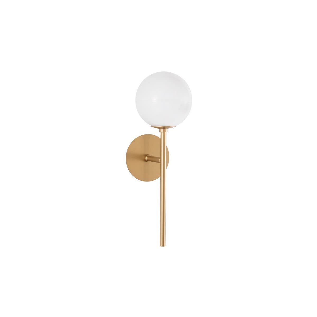 Merano Coral Mur Lampe Blanc Opale Verre Laiton Or LED G9