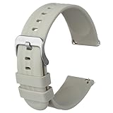[Anbeer] 18mm 時計バンド シリコン 腕時計ベルト Quick Release 替えバンド 男性用 女性用 ロング ステンレススチールバックル