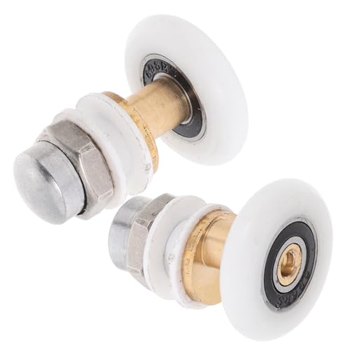 LIFKOME 2個 淋浴房用大型軸受けガラス引戸戸車 旧式アークデザイン滑らかスライド浴室ドア交換用ローラーパック