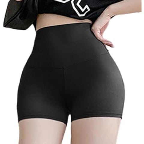 Qurvoo Womens Athletic Shorts High Waisted Running Shorts-3" Yoga Workout Tummy Control Naked Feeling Sports Shorts Black L Cover