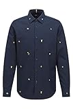 camisa oxford azul celeste Ajuste regular BOSS Camisa Lukas 104F de ajuste regular para hombre en algodón Oxford bordado, azul, L