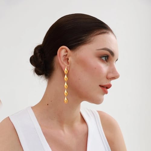 FAMARINE Long Earrings Women Dangle Earrings Waterdrop Long Drop Earrings Dangling3