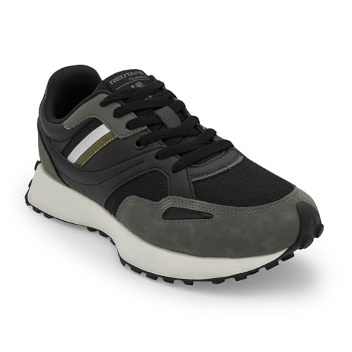 Image of Red Tape Men's Sneakers Beige Pu Round Toe Lace-Up Comfort Grip