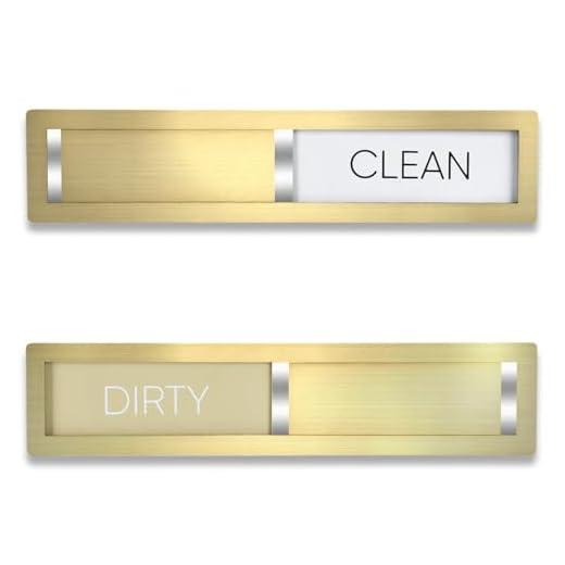 Dishwasher Magnet Clean Dirty Sign,Premium Stainless Steel Grade 304,Matte Finish Clean/Dirty Indicator with Strong Magnet, Home Kitchen Decor & Thoughtful Gift for Friends​(Golden-03)