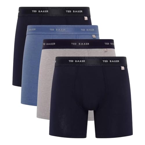 Bóxers Ted Baker M de algodón elástico: distinción y suavidad en azul marino para hombre