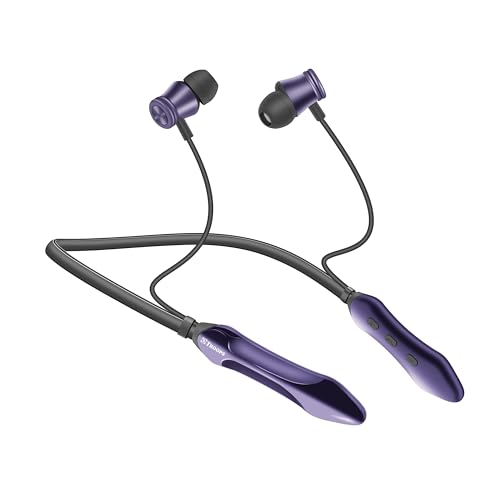 Image of TP TROOPS Neckband Bluetooth Headphones with Magnetic On /Off, Dual Device Pairing, 10mm Dynamic Sound, 20+ Hours Battery, IPX4 Water Resistant - (Purple)