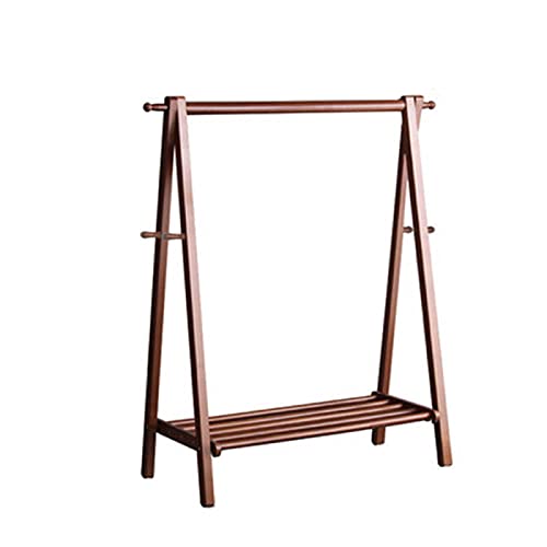 Moderno perchero de madera de nogal minimalista abierto para armario y perchero de 100 cm, barra para colgar para dormitorio, hogar, oficina, pasillo, solución de almacenamiento elegante