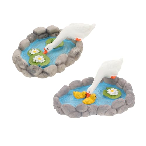 iplusmile 2pièces Figurine De Grenouille Résine Et Petite pour Décoration De Jardin pour Paysage Étang Et Jardin Miniature