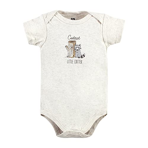 Image of Hudson Baby Girls Bodysuits Unisex Cotton Forest Animals 5-Pack, 6-9 Months, Forest Animals 5-pack, 6-9 Months US