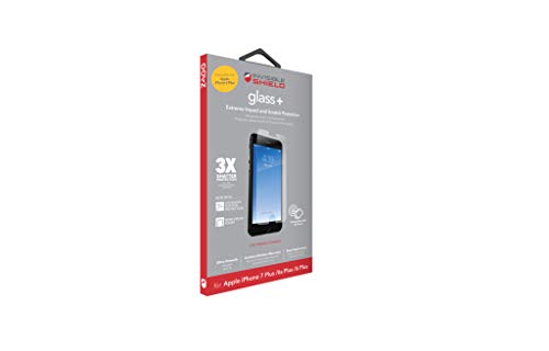 ZAGG InvisibleShield Glass+ Screen Protector - Fits Apple IPhone 8 Plus, 6 Plus - Extreme Impact & Scratch Protection, Easy To Apply, Seamless Touch Sensitivity