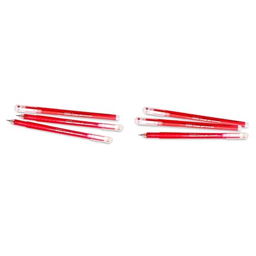 Image of Linc Ocean Classic Gel Pen, Red, 25 pcs & Linc Ocean Classic Gel Pen, Red, 10 pcs