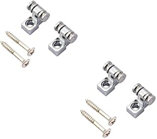 Musiclily Vintage Roller Guitar String Tree Guides Retainer for Fender Strat Stratocaster Tele Telecaster Electric Guitar, Chrome(Pack of 4)