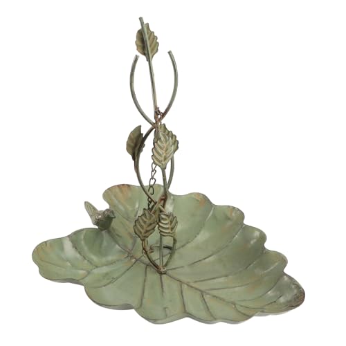 LIOOBO 1pieza Alimentador De Pájaros De Hierro Vintage Forma De Comedero y Bebedero Colgante para Jardín y Decoración De Patio