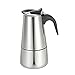 Zaparzacz do kawy z 2-4 filiżankami, ekspres do kawy Maka, ze stali nierdzewnej z klasycznym i bogatym naparem dzbanek do maka, do włoskiego espresso, cappuccino, latte