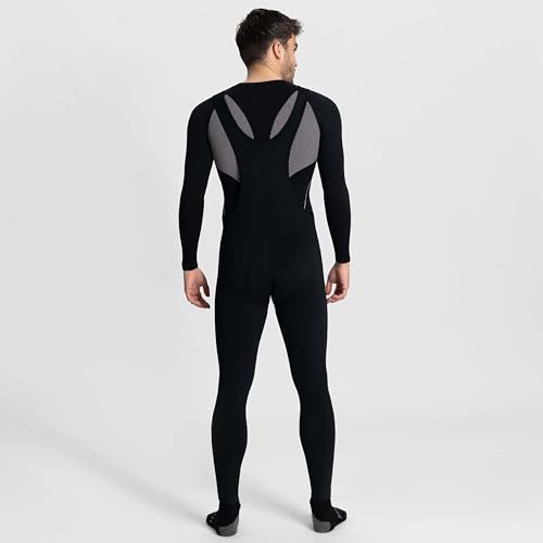 Rogelli Core Radlerhose Herren - Lange Fahrradhose Mit Trager - Schwarz - Größe XL