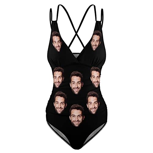 Custom One Piece Bathing Suits with Face Personalized Swimsuits with Picture of Men Photo for Women -9 Style4
