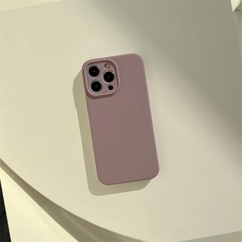 QGGNMGT Funda de Silicona líquida Suave de Lujo para iPhone 14 Plus, 13, 12, 11 Pro MAX y 14 Pro MAX, protección antigolpes para Lente de cámara (iPhone 14 Pro MAX/Grosella Negra)