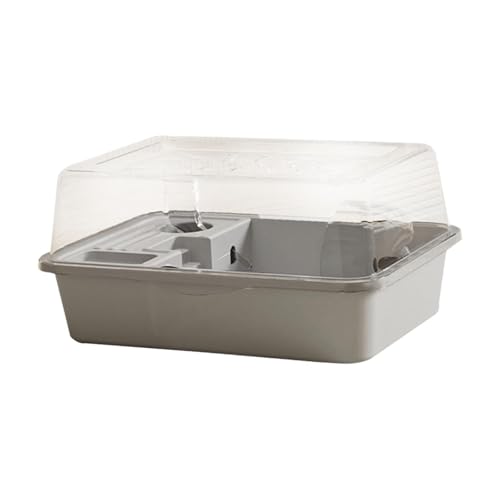 F Fityle Jaula Grande para hámster, casa para hámster con Botella de Agua Que se Puede Abrir, casa para Hacer Ejercicio, Suministros para, Gris