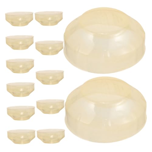 Placa de cubierta del detector de humo plástica y lavable, set de 15 protectores beige 2