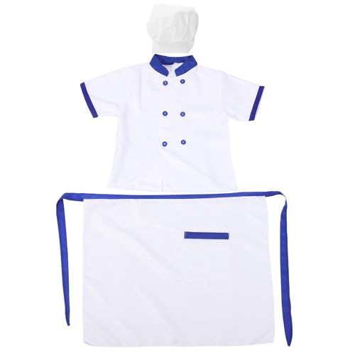 Gorro blanco de chef para niños pequeños y ropa transpirable de cocinero infantil anti manchas