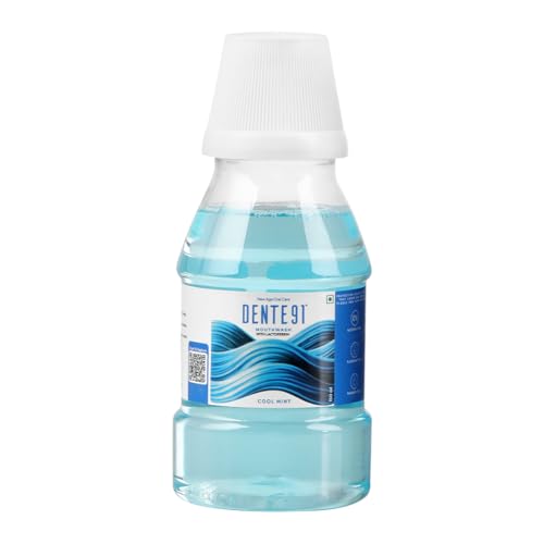 Image of DENTE91 Cool Mint Mouthwash| Pack Of 1 | Sugar-Free, Alcohol-Free, No Burning Sensation, Liquid | Kills 99.0% Germs & Prevents Bad Breath | Antibacterial & Antifungal | 150Ml