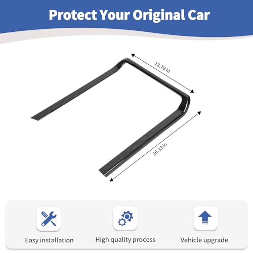 RT-TCZ for Chevy Silverado Carbon Fiber Center Console Trim Frame Cover for Chevy Silverado GMC Sierra 2014-2018 Black ABS Carbon Fiber Interior Accessories by RT-TCZ - Used condition - Image 6