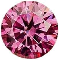 3.00 Ct Pink Lab Grown Diamond Certified Round Cut D Grade 10x10x6 MM Loose Gemstone for Crafting & Necklace Ring Bracelet Jewelry