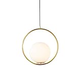 Lámparas de Techo, Lámpara Colgante de Araña, Lámpara Colgante Circular Creativa, Lámpara Colgante Moderna con Pantalla De, Lámpara de Araña Dorada de Simplicidad Exquisita, Lámpara para Sala de Estar