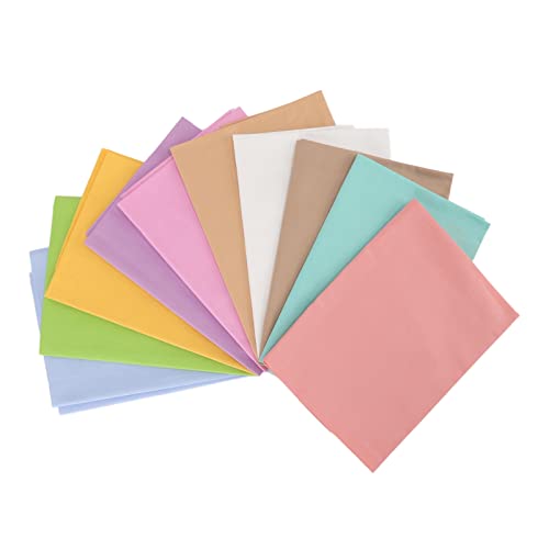 Cotton Quilting Fabric, 10PCS Sewing Fabric Squares Cotton Twill Fabric Embroidery Fabric Craft Fabric Quilt Fabric Bundles Bulk Fabric for DIY Sewing Crafts