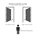 Fiberglass Exterior Front Door 36x80In, Right-Hand Inswing Featuring 4-Lite Frosted Glass White Primed Knock-Down Entry Door with Brickmould and Vinyl Frame